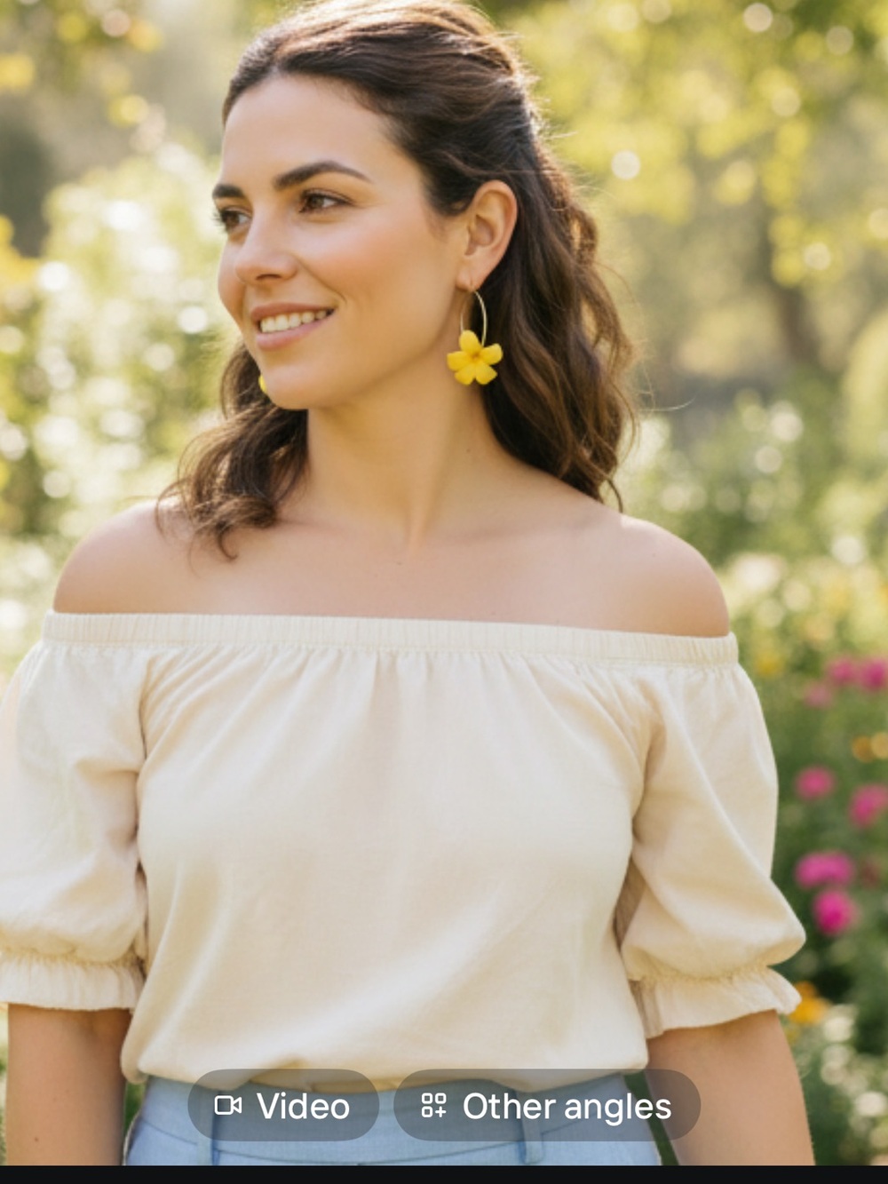 New, handmade in Hawaii, Hawaiian Yellow Puakenikeni Hoop earrings .
